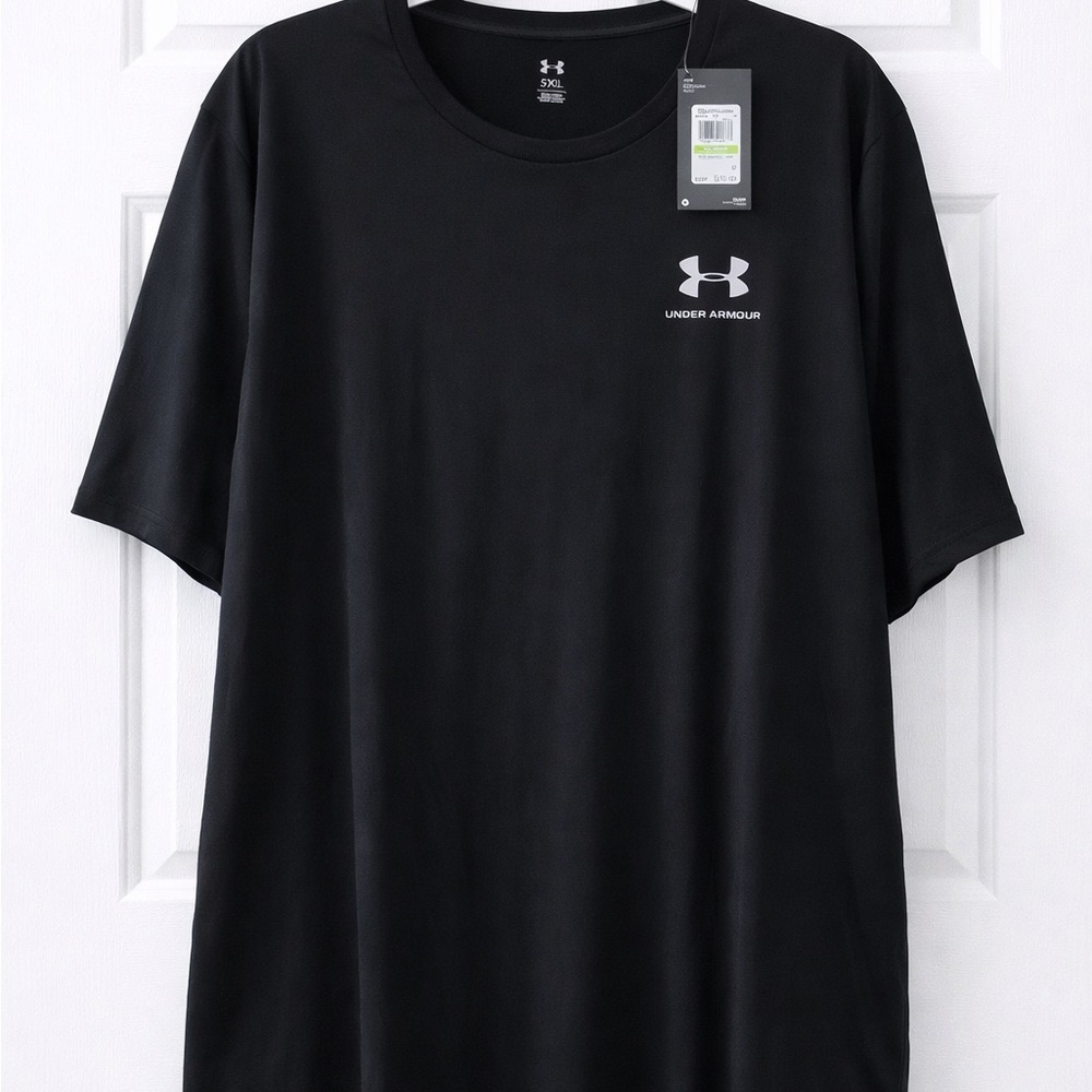 Under Armour Black Short Sleeve Performance Tee with White Logo